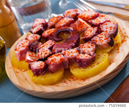 Octopus galician dish with paprika Octopus galician dish with paprika 75859988