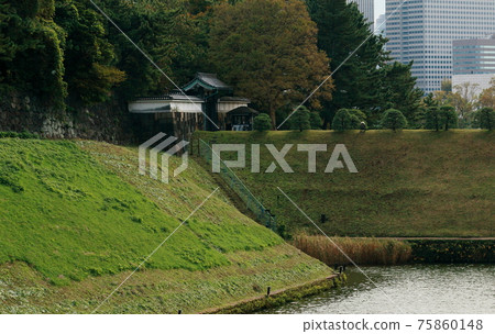 皇宮護城河和城市建築 皇宮護城河和城市建築 75860148