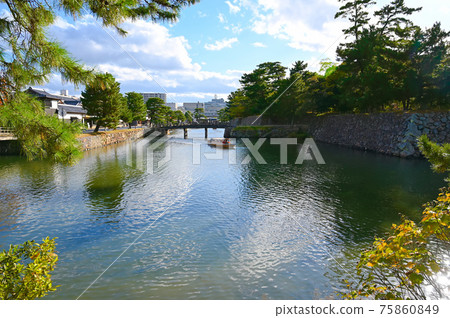Matsue Castle Horikawa and Kitasomon Bridge Matsue City Matsue Castle Horikawa and Kitasomon Bridge Matsue City 75860849