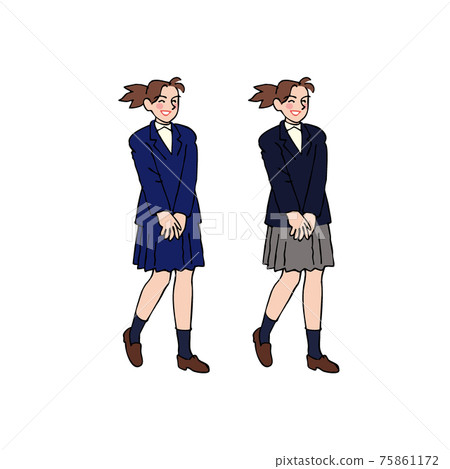 Smiley high school girl Smiley high school girl 75861172