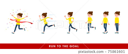 run, female, lady 75861601