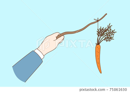 Carrot and stick Reward and punishment concept 75861630