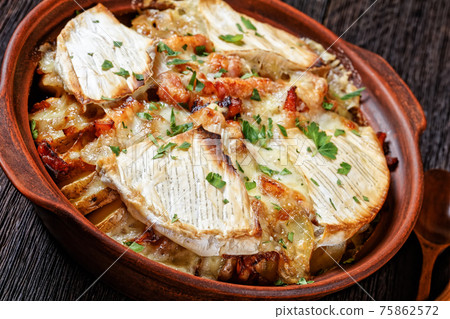 Tartiflette, Potato, Onion, Bacon Cheese Casserole 75862572