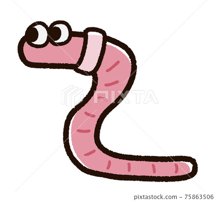 Cute earthworm character Cute earthworm character 75863506