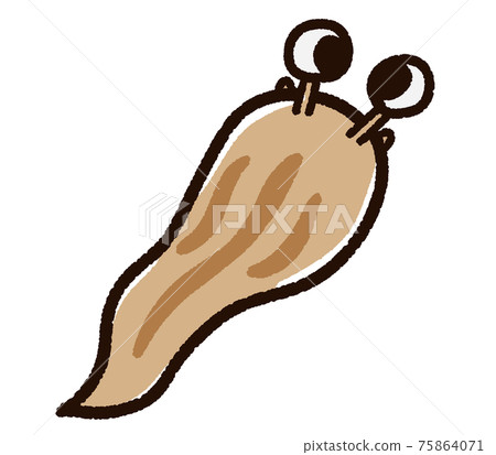 Cute slug character Cute slug character 75864071