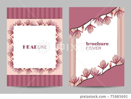 Modern vector templates for brochure cover in A4 Modern vector templates for brochure cover in A4 75865691