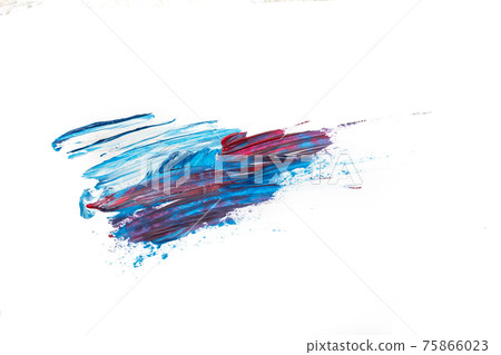 brush strokes with paint on paper. blue and purple brush strokes with paint on paper. blue and purple 75866023