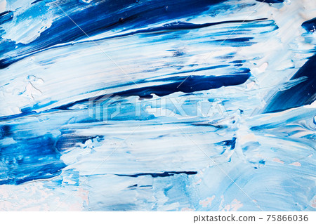 oil paint brush strokes on paper. blue and white oil paint brush strokes on paper. blue and white 75866036
