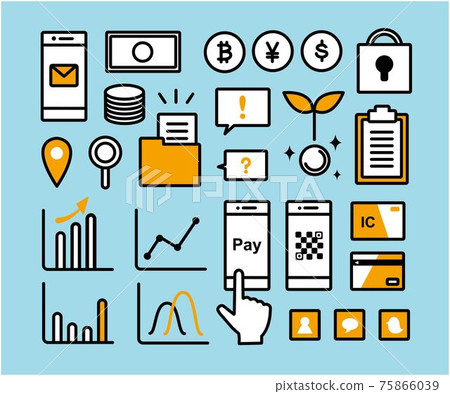 Business icon set 75866039