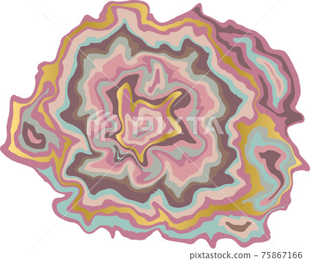 Marble wave pattern. Agate slice imitation. Vector illustration. 75867166