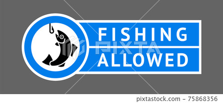 Sticker Fishing allowed 75868356
