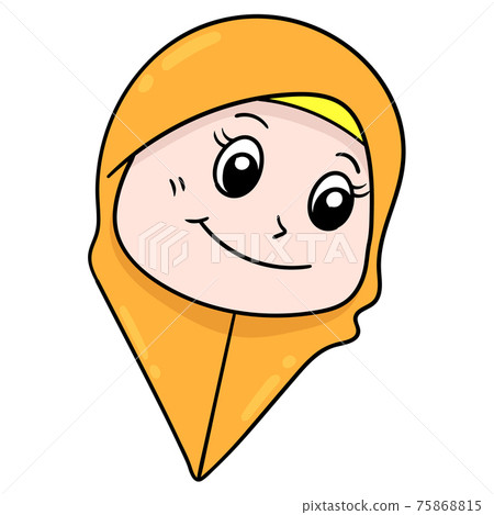 the head of an innocent girl with a cute face... - Stock Illustration  [75868815] - PIXTA