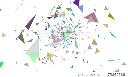 CG triangle fluttering colorful triangular confetti 75869586