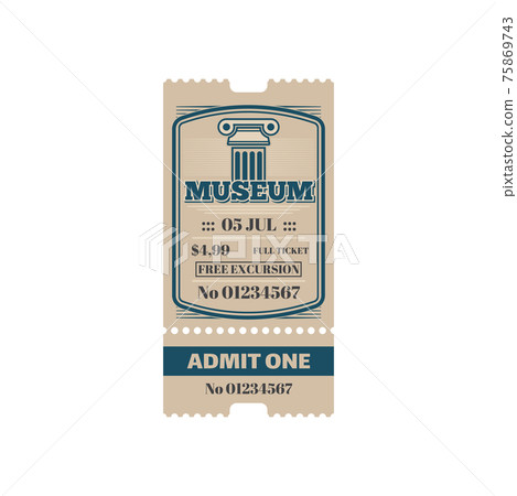 Full ticket to city history museum isolated coupon Full ticket to city history museum isolated coupon 75869743