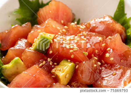 Poke of tuna and avocado. Poke of tuna and avocado. 75869793