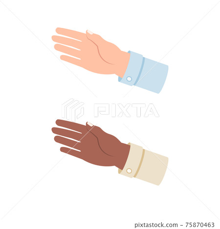 Outstretched hand vector illustration isolated on white background. Outstretched hand vector illustration isolated on white background. 75870463