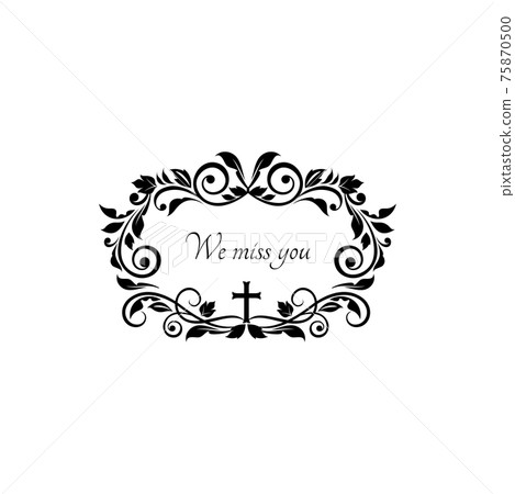 Floral ornament on gravestone, deepest sympathy Floral ornament on gravestone, deepest sympathy 75870500