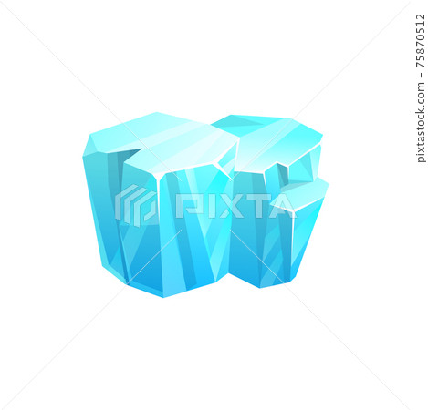 Ice rock crystal, iceberg glacier and cracked ice 75870512