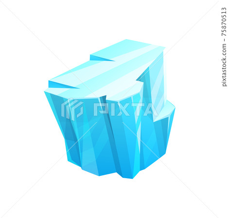 Ice crystal, iceberg rock, frozen glass or snow 75870513