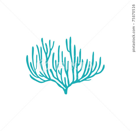 Soft leather coral with sharp edge isolated icon Soft leather coral with sharp edge isolated icon 75870516