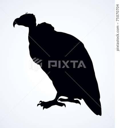 Vulture. Vector drawing icon sign Vulture. Vector drawing icon sign 75870704