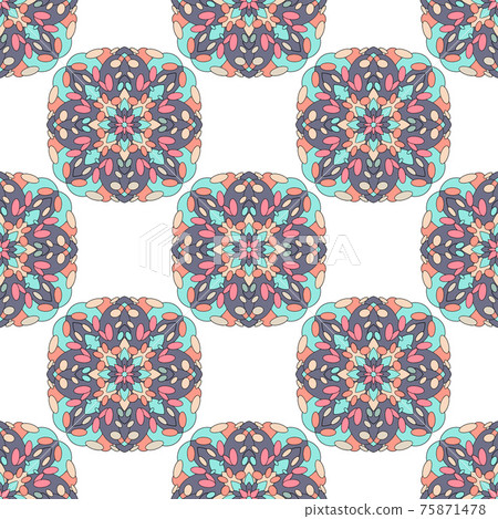 Geometric traditional pattern, outline hand drawn style Geometric traditional pattern, outline hand drawn style 75871478