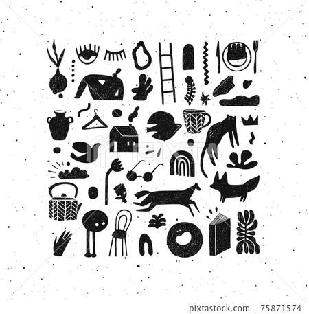 Crosshatch design signs black 75871574