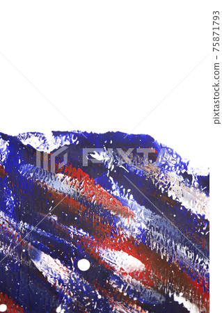 Multicolored brush strokes on white paper with one hand isolated. 75871793
