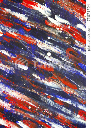 Many different multi-colored lines are chaotically drawn with brush Many different multi-colored lines are chaotically drawn with brush 75871794