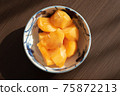 Persimmons on a plate 75872213
