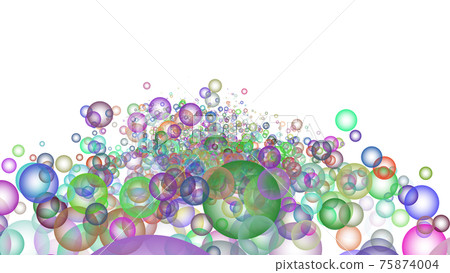 CG bubble Many colorful bubbles CG bubble Many colorful bubbles 75874004
