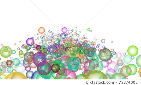 CG bubble Many colorful bubbles CG bubble Many colorful bubbles 75874005