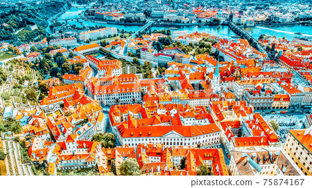 Area Lesser Town of Prague(Mala Strana), near the church Saint Vitus, Ventseslaus and Adalbert. Czech Republic. Area Lesser Town of Prague(Mala Strana), near the church Saint Vitus, Ventseslaus and Adalbert. Czech Republic. 75874167