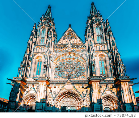 Cathedral of st. Vitus, Vaclav and Voiteha. Prague Cathedral of st. Vitus, Vaclav and Voiteha. Prague 75874188
