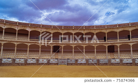 Bull arena in the Spanish town of Ronda 75874366