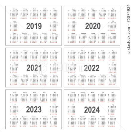 Simple Calendar For 19 21 22 Stock Illustration