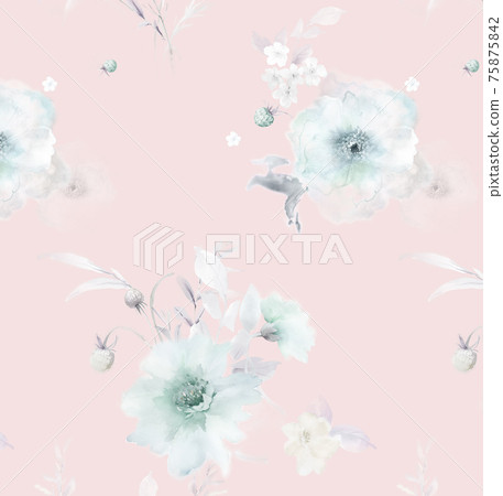 色彩豐富的花卉素材組合和設計元素 色彩豐富的花卉素材組合和設計元素 75875842