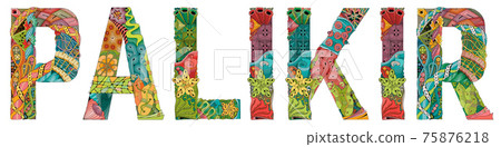 Palikir is the capital city of the Federated States of Micronesia. Vector decorative zentangle object for decoration 75876218