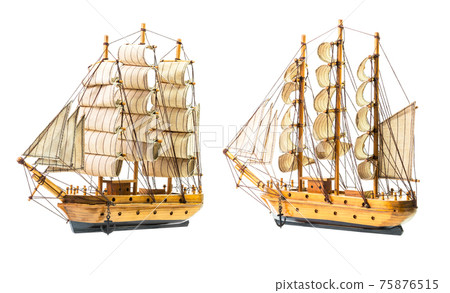 Schooner isolated Schooner isolated 75876515