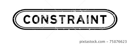 Grunge black constraint word rubber seal stamp on white background 75876623