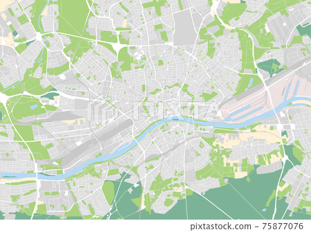 vector city map of Frankfurt am Main, Germany 75877076