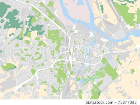 vector city map of Gdansk, Poland 75877083