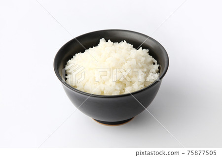 Rice white rice rice bowl white background Rice white rice rice bowl white background 75877505