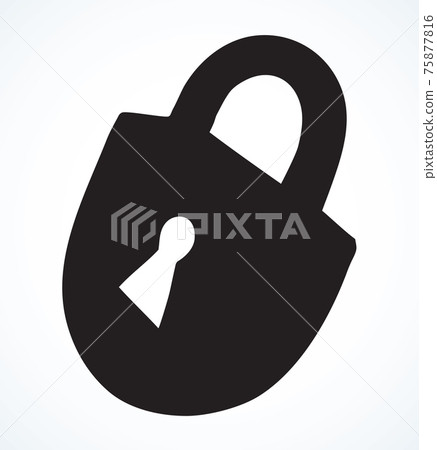 Old iron lock. Vector drawing - Stock Illustration [75877816] - PIXTA