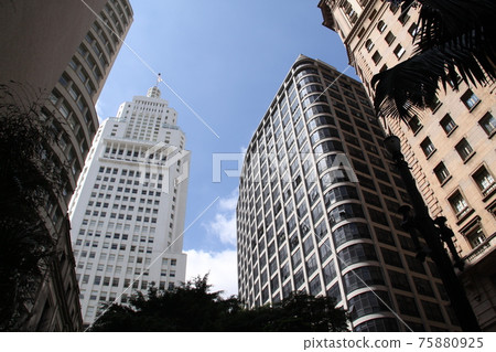 Skyscrapers and blue sky in Sao Paulo 75880925