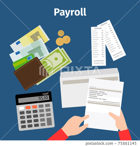 Invoice sheet or payroll icon 75881145