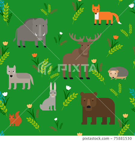 Animals Seamless Pattern Animals Seamless Pattern 75881530