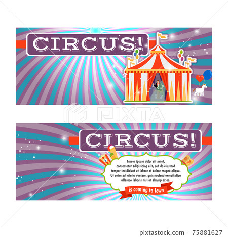 Vintage circus banner template Vintage circus banner template 75881627