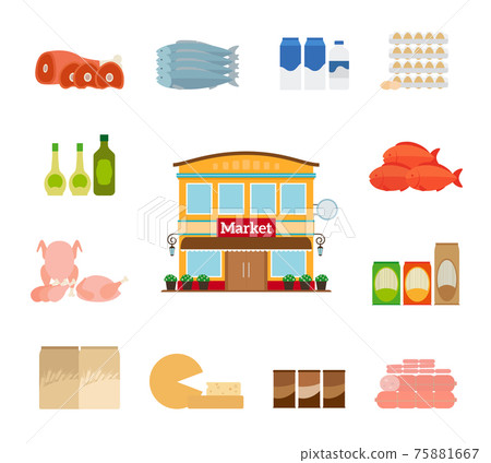 Grocery icons 75881667