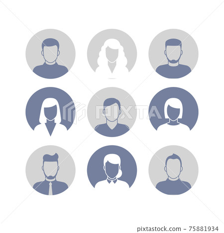 People profile silhouettes icons 75881934